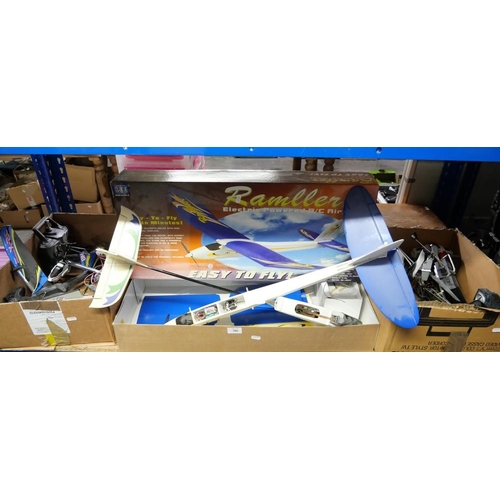 386 - 3 x Boxes of Radio Controlled Aeroplanes & Helicopters