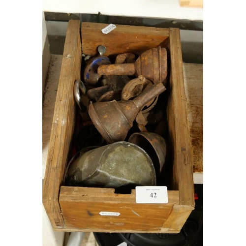 42 - Wooden Box of Collectables