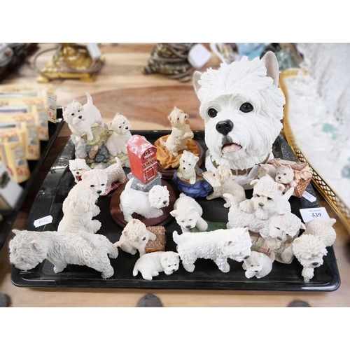 539 - Tray - Assorted West Highland Terrier Dogs