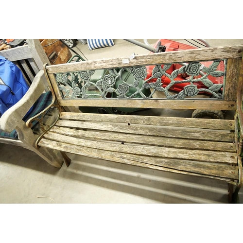 54 - Garden Bench with Floral Design