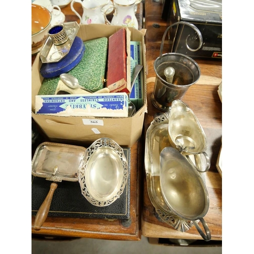 565 - Assorted Silver Plate