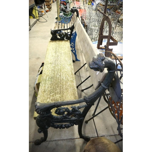 59 - Figural Cast Iron Bench (Approx. 147cm -Long )