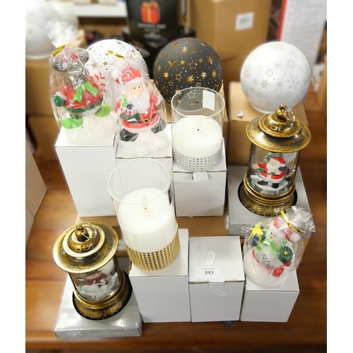 593 - Assorted Christmas Decorations