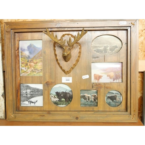 644 - Stag Decorated Picture Frame Highland Cattle Prints