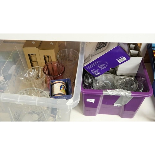 685 - Two Boxes - Assorted Glassware