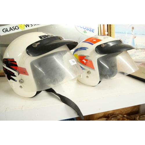 718 - Two Vintage Motorbike Helmets