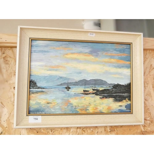 750 - Oil Painting- Coastal Scene Sheila Wilson