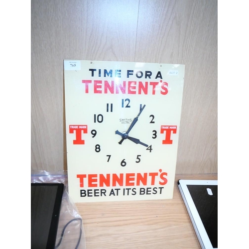 765 - Vintage Tennents Electric Wall Clock