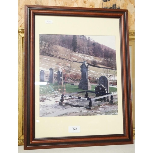 767 - Framed Photograph- Rob Roy Macgregor Grave