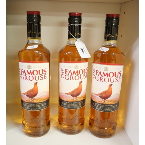 1009 - 3 70cl Bottles of Famous Grouse Whisky