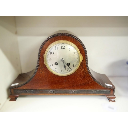 1010 - Edwardian Mahogany Mantel Clock