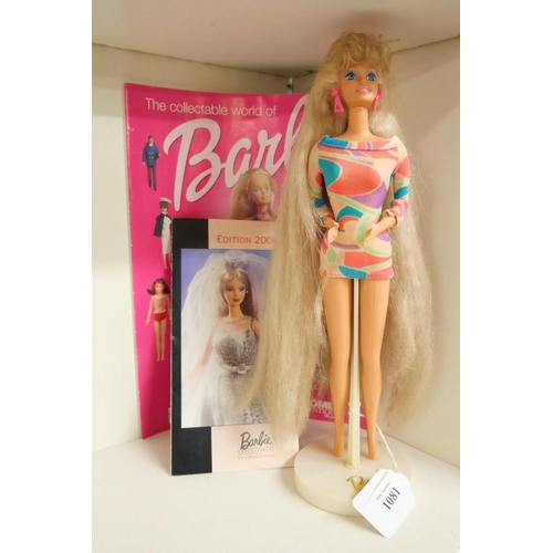 1081 - Barbie - Totally Hair Barbie with Barbie Magazine,  approx. 32cm.