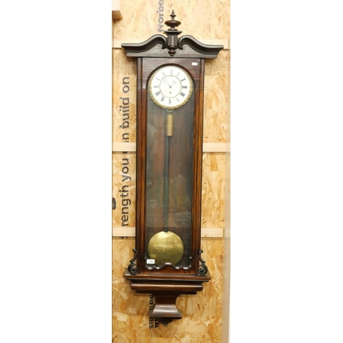 1089 - Antique Mahogany Cased Single Weight Regulator Clock, approx. 158cm Tall.