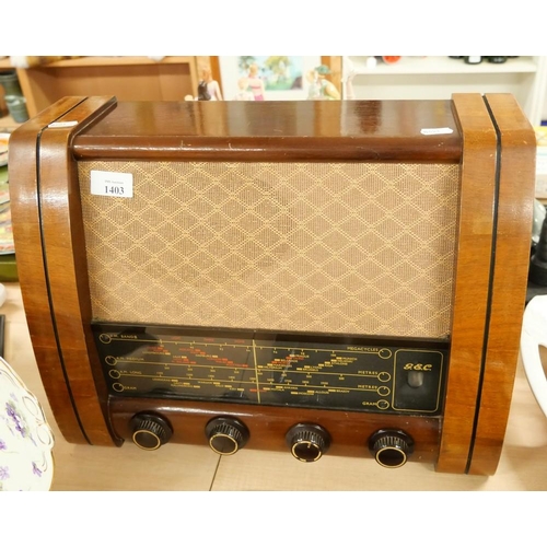 1403 - Vintage GEC Valve Radio.