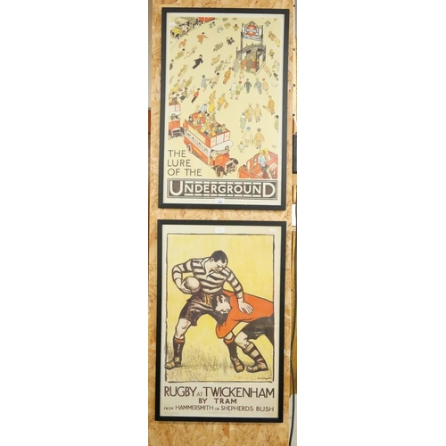 1503 - Pair of Framed Reproduction Sporting / Travel Posters.