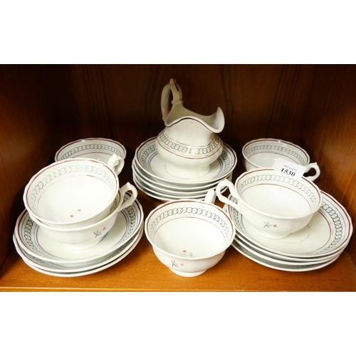 1530 - 19th Century Antique Part China Tea Set.