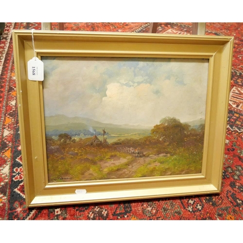 1568 - Framed Oil Painting - Near Tarbolton Ayrshire, indistinct signature, approx 37 x 28cm.