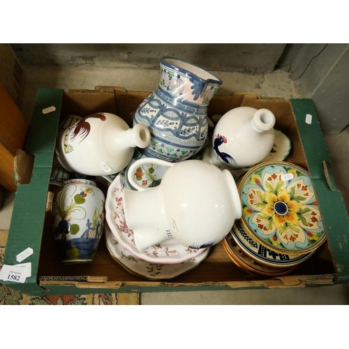 1582 - Box - Pottery Jugs, Plates etc.