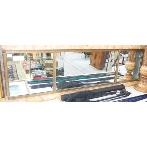 2030 - Vintage Rowley Overmantel Mirror, approx 164 x 44cm.