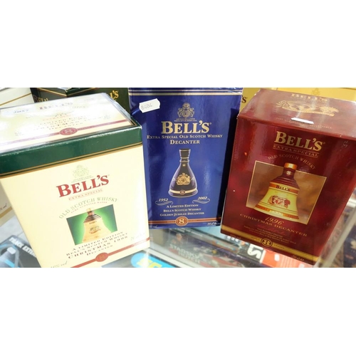 2057 - 3 Bell's Whisky Decanters