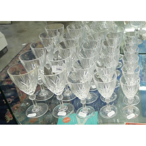 2081 - Set of Wine Glasses, Sherry Glasses, etc