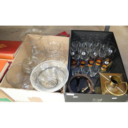 2105 - Box - Glassware, Corkscrew, Lamp, etc.