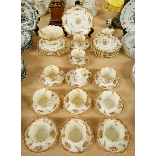 2144 - Victorian Gilded Floral Tea Set.