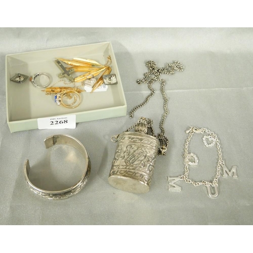 2268 - Box - Bangle, Earrings, Pen Nibs etc.