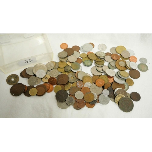 2284 - Small Box - Assorted World Coins.