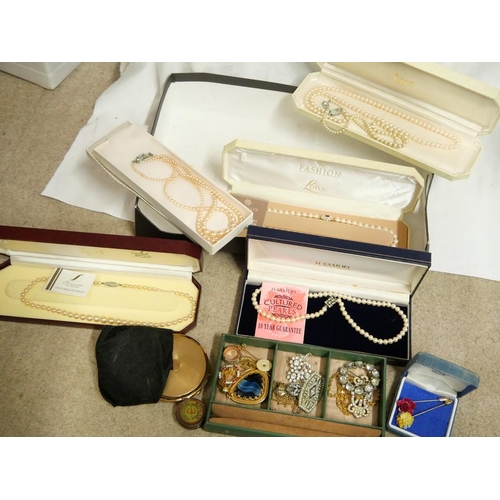 2294 - Large Box - Costume Jewellery, Faux Pearls etc.