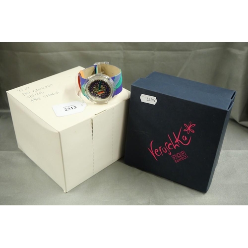 2313 - Swatch POP Veruschka Special Wristwatch 1992 - Original Box & Packaging.