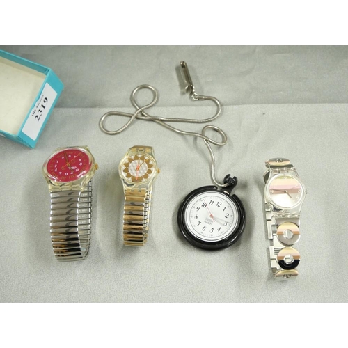 2319 - Four Loose Vintage Swatch Wristwatches.