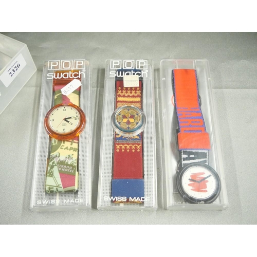 2326 - Three Vintage Swatch Wristwatches.