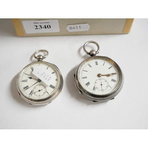 2340 - Two Vintage Silver Cased Pocketwatches.