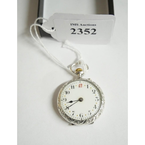 2352 - Silver Fob Watch.