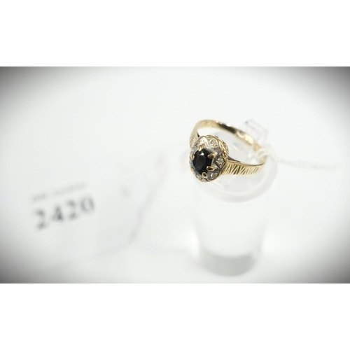 2420 - 9ct Gold Dress Ring, UK Size K, total weight 2g.