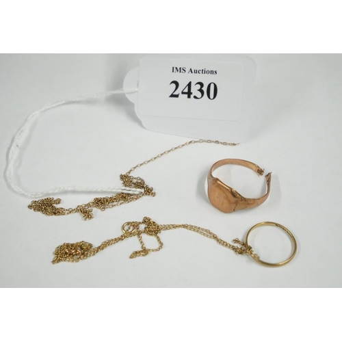 2430 - 9ct Scrap Gold Jewellery, approx 6.4g