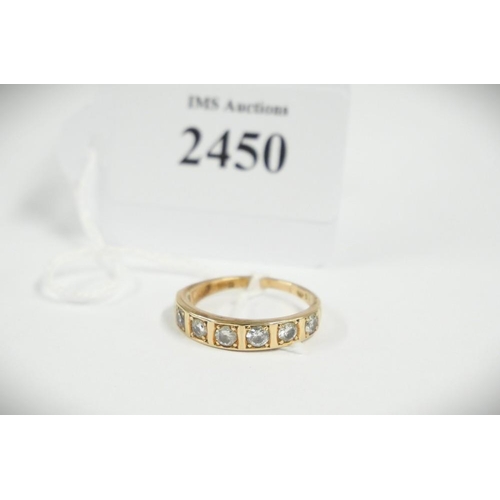 2450 - 9ct Gold & Diamond Dress Ring, Size UK P, total weight 2.8g