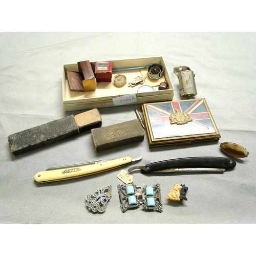 2495A - Box - Straight Razor, Cigarette Box, Belt Buckle etc.