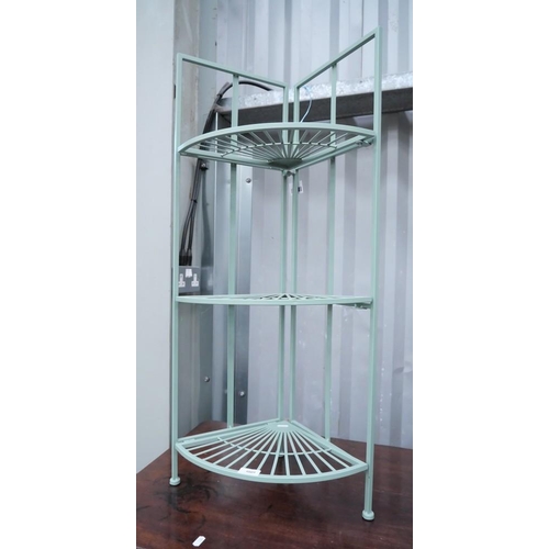 3009 - Painted Metal Folding Corner Storage Shelves