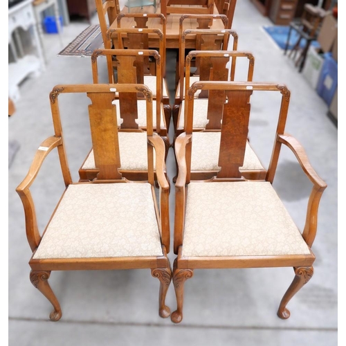 3050 - Set of 8 Walnut Dining Chairs