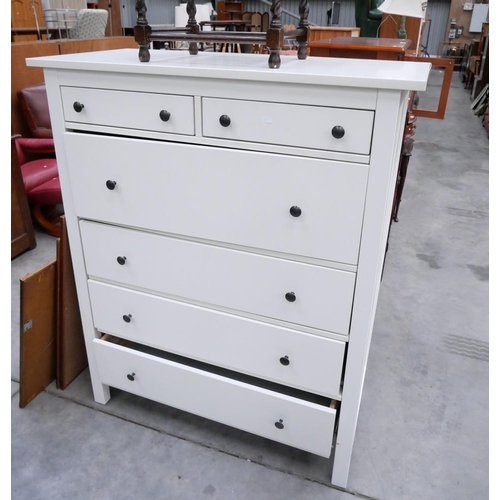 3128 - White 2 over 4 Drawer Chest (a/f)