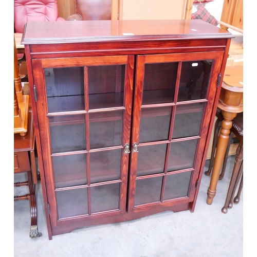 3130 - Mahogany Glass Front Bookcase