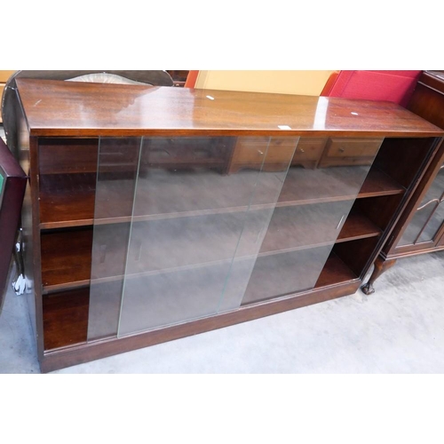 3145 - Mahogany Glass Front Bookcase