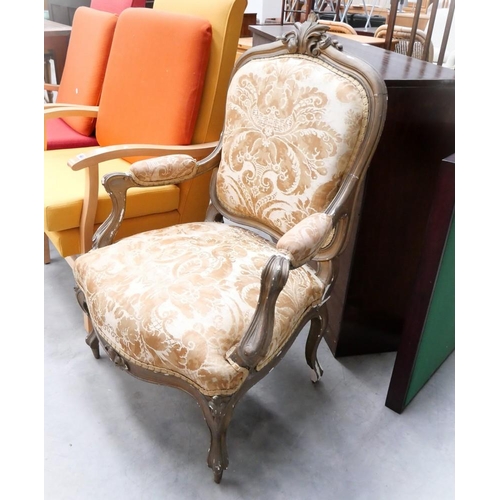 3183 - Gilded Cabriole Leg Armchair