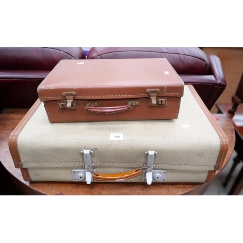 3193 - 2 Vintage Suitcases