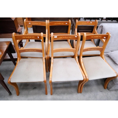 3200 - Set of 6 Sabre Leg Dining Chairs