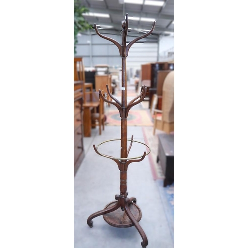 3220 - Antique Oak Coat Tree