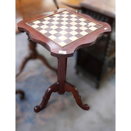 3221 - Mahogany Pedestal Games Table