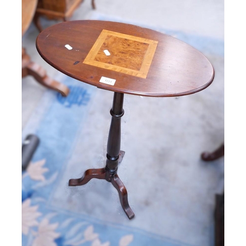 3223 - Mahogany & Walnut Pedestal Wine Table